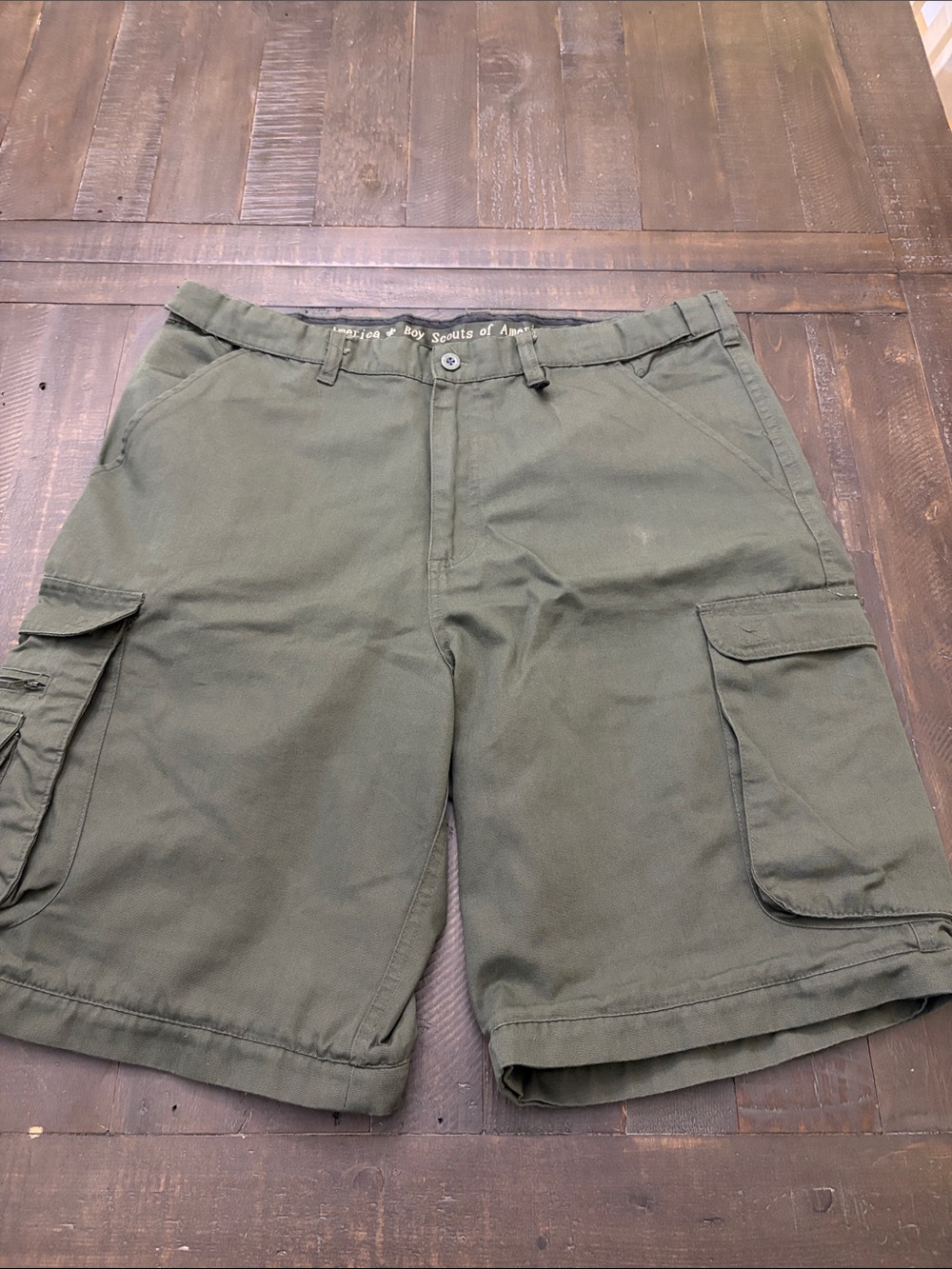 Men's Olive Tactical Cargo Shorts by Boy Scouts